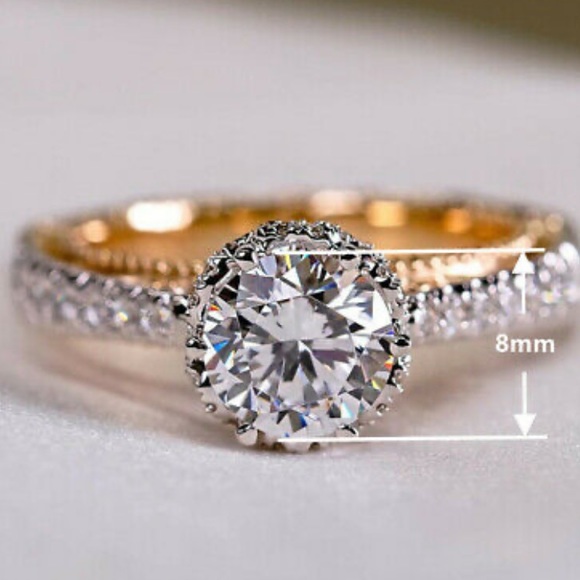 NWT TWO TONES 925 sterling silver/18k gold plated Ring - Picture 5 of 5